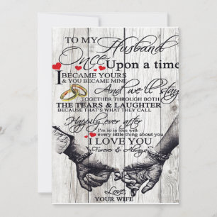 Aan mijn Husband Letter, Love Quottes Gift Feestdagenkaart