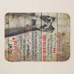 Aan mijn Husband Letter, Love Quottes Gift Sherpa Deken