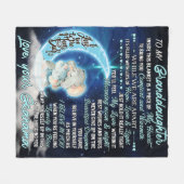 Aan mijn kleindochter Elephant Birthday Gift Idee Fleece Deken (Voorkant (Horizontaal))