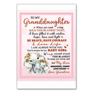 Aan mijn kleindochter Elephant Birthday Gift Idee Kaart