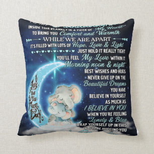 Aan mijn kleindochter Elephant Birthday Gift Idee Kussen