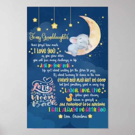 Aan mijn kleindochter poster (Voorkant)