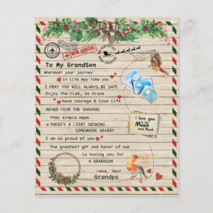 Aan mijn kleinzoon Gift, Grandson en opa, vogellie Flyer