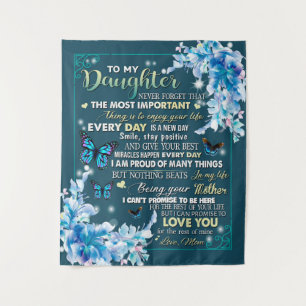 Aan mijn mama Gift, Daughter en Mam, Butterfly Lov Wandkleed