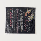 Aan mijn man brief | Beste Vaderdag Cadeau | Wandkleed (Voorkant (horizontaal))