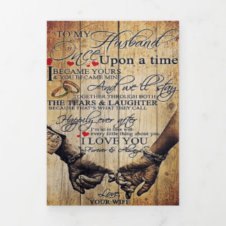 Aan mijn man brief | Cute Cadeau | Papa's cadeau | Drieluik Aankondiging