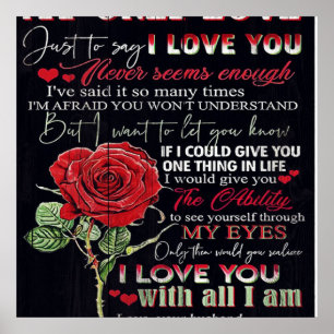 Aan mijn man brief   Cute Cadeau   Papa's cadeau   Poster