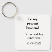 Aan mijn man bruiloft verjaardag toevoegen naam da sleutelhanger (Voorkant)