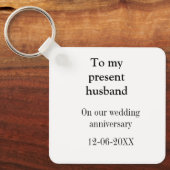 Aan mijn man bruiloft verjaardag toevoegen naam da sleutelhanger (Voorkant)