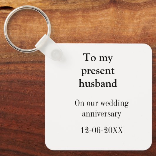 Aan mijn man bruiloft verjaardag toevoegen naam da sleutelhanger (Voorkant)
