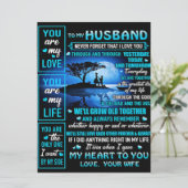 Aan mijn man Gift, Cute Husband Birthday Gift Menu (Staand voorkant)