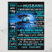 Aan mijn man Gift, Cute Husband Birthday Gift Menu (Voorkant)