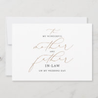 Aan mijn moeder en vader in-law Wedding Message