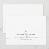 Aan mijn moeder en vader in-law Wedding Message (Voorkant / Achterkant)