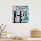 Aan mijn moeder, geschenk voor mama, brief aan mam poster (Keuken)