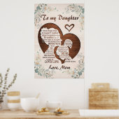 aan mijn mooie dochter, moederdag cadeaus, mam poster (Keuken)