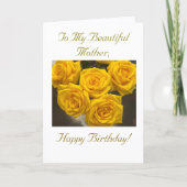 Aan mijn mooie moeder, gefeliciteerd Kaart (Voorkant)