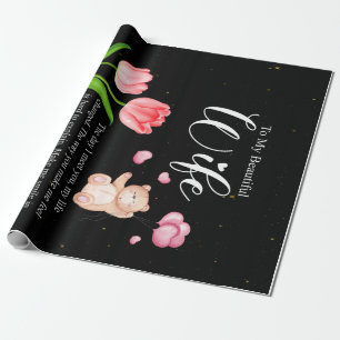 Aan mijn mooie vrouw van de man van de man cadeaupapier