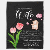 Aan mijn mooie vrouw van de man van de man fleece deken (Voorkant)