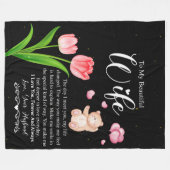 Aan mijn mooie vrouw van de man van de man fleece deken (Voorkant (Horizontaal))