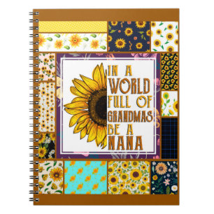 Aan mijn oma Gift, oma Gift, Sunflower Love Notitieboek
