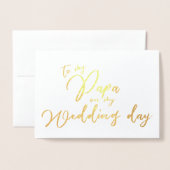 Aan mijn papa op mijn trouwdag Folie Kaart (Voorkant met envelop)