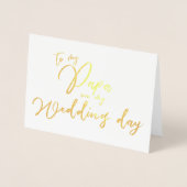 Aan mijn papa op mijn trouwdag Folie Kaart (Voorkant)