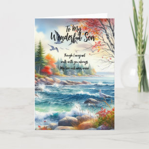 Aan mijn prachtige zoon... bedankkaart