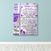 Aan mijn schoonmager Gift, moederdag Gift Canvas Afdruk (Insitu (Houten vloer))