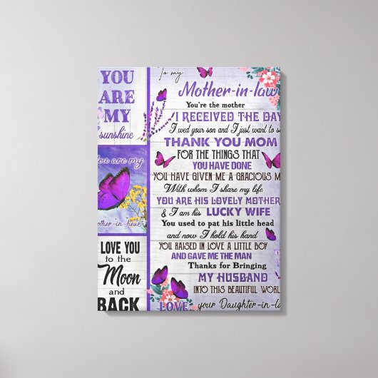 Aan mijn schoonmager Gift, moederdag Gift Canvas Afdruk (Voorkant)