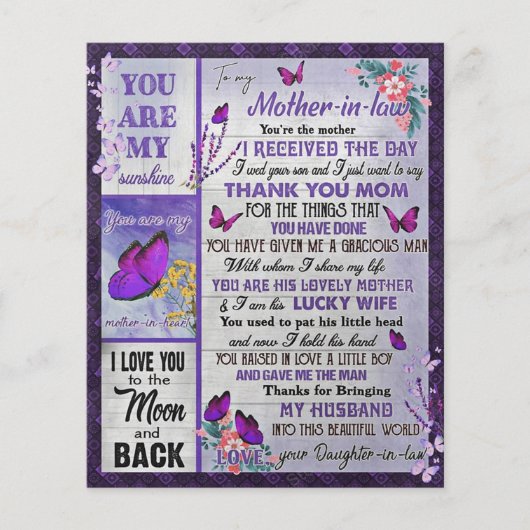 Aan mijn schoonmager Gift, moederdag Gift Flyer (Voorkant)