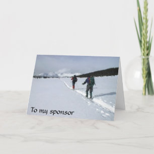 Aan mijn sponsor dank u bedankkaart