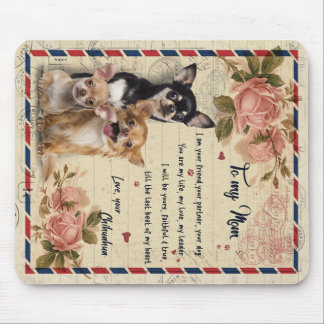 Aan mijn tante Dog Flower Gift, tante Birthday Gif Muismat