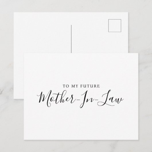 Aan mijn toekomstige schoonmoeder ansichtkaart mod briefkaart (Voorkant / Achterkant)