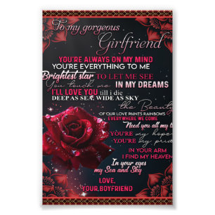 Aan mijn Vriendin, Birthday Gift, een paar liefdes Foto Afdruk