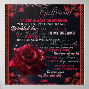 Aan mijn Vriendin, Birthday Gift, een paar liefdes Poster