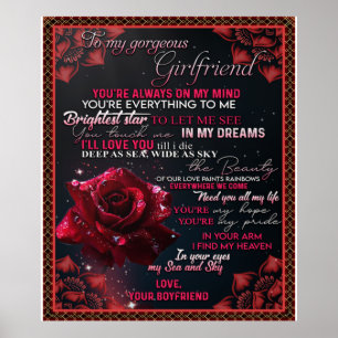 Aan mijn Vriendin, Birthday Gift, een paar liefdes Poster