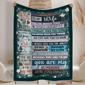 Aan mijn vrouw Blanket, liefdesbank, hart Fleece Deken