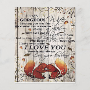 Aan mijn vrouw brief Cute Gift voor uw vrouw Flyer