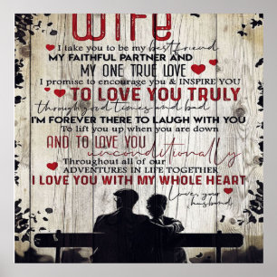 Aan mijn vrouw Gift Fort schrijven aan Vriendin Poster