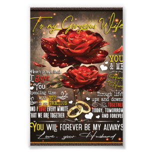 Aan mijn vrouw Gift, paardenliefdescadeau, weddens Foto Afdruk