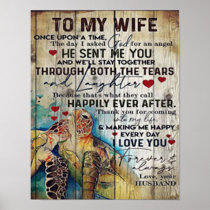 Aan mijn vrouw Gift Vakantiegeld van de vakantie Poster