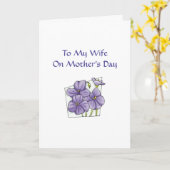 Aan mijn vrouw Moederdag Kaart (Gele Bloem)