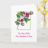 Aan mijn vrouw Moederdag Kaart (Gele Bloem)