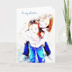 Aan mijn Wenskaart van de Zuster Kaart