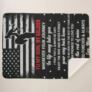 Aan mijn zoon Sherpa Blanket Deken