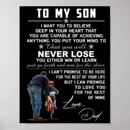 Aan mijn zoontje offertes poster