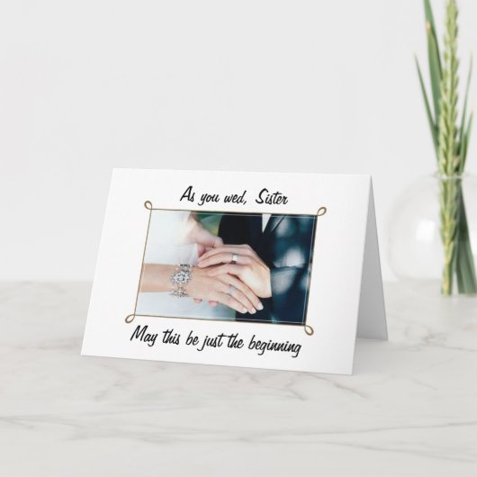 AAN MIJN ZUS OP HAAR TROUWDAG KAART (Voorkant)