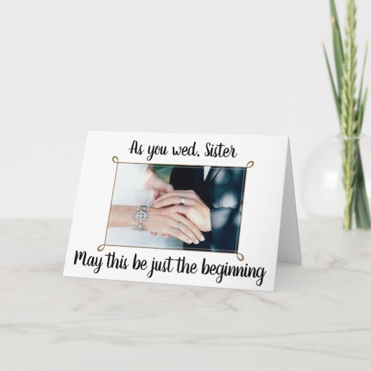 AAN MIJN ZUS OP HAAR **** TROUWDAG **** KAART (Voorkant)