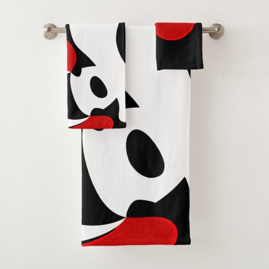 Aan Mr. Redd: Abstract zwart, wit & rood Bad Handdoek (Insitu)